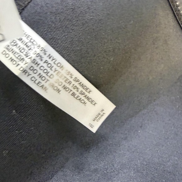 Tempt Me Bikini Top Womens Medium Black Bandeau Strap Padded Swimwear Adjustable - Picture 4 of 6